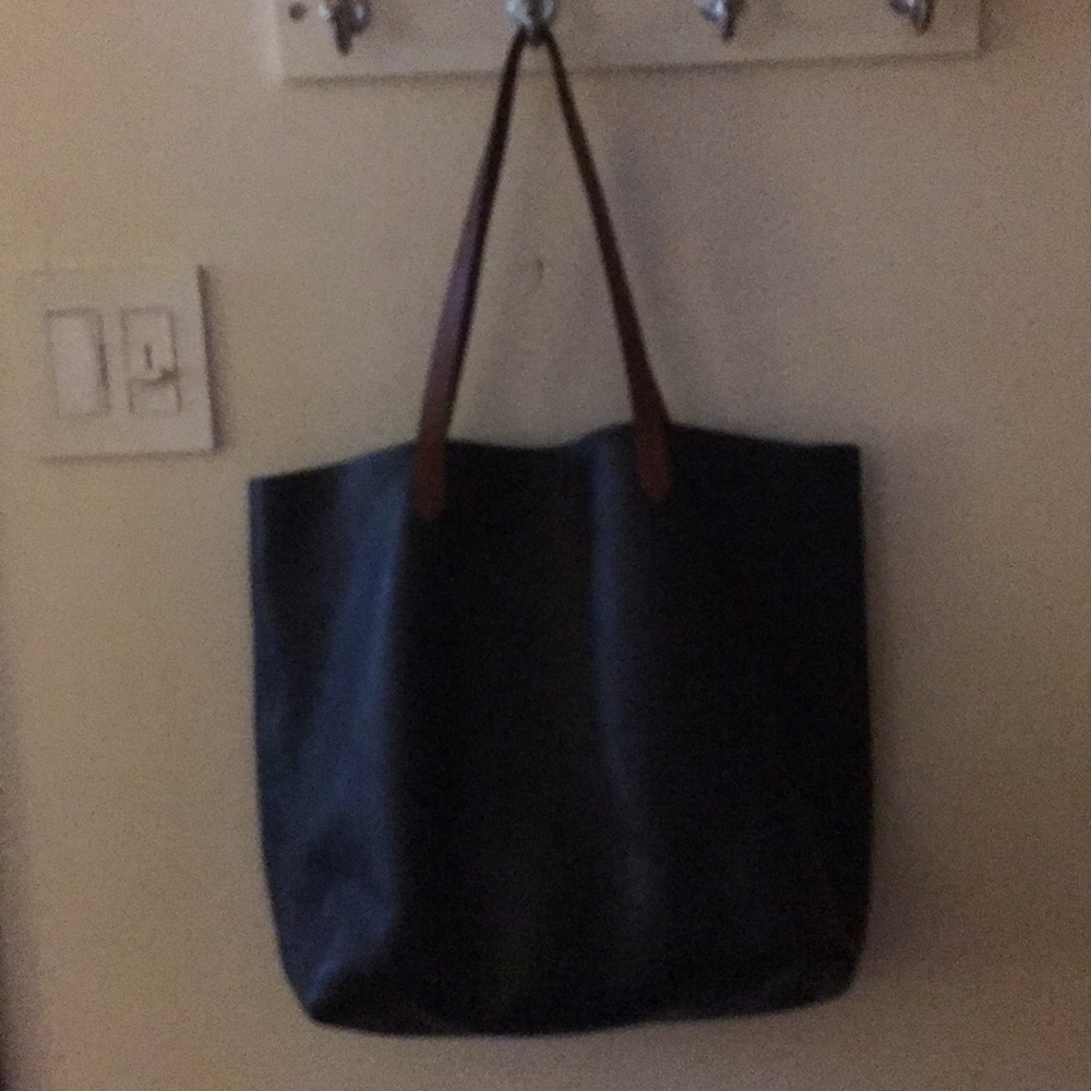 Black & Brown Leather Madewell Tote
